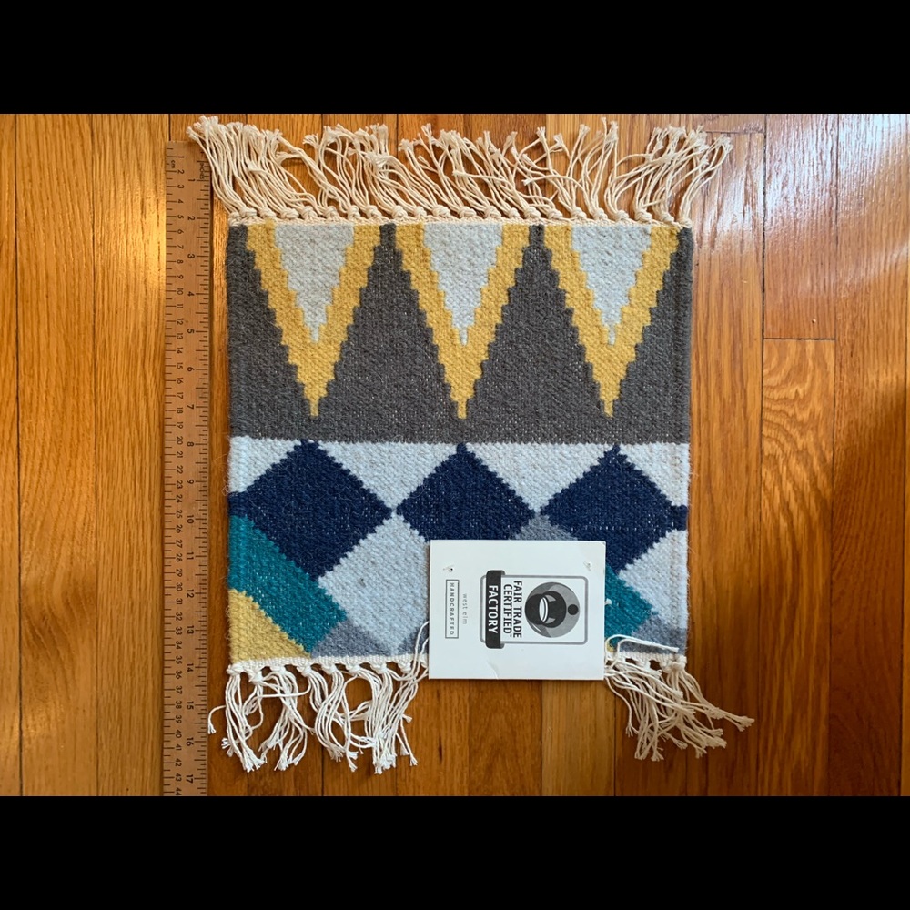 West Elm chevron wool art/door mat